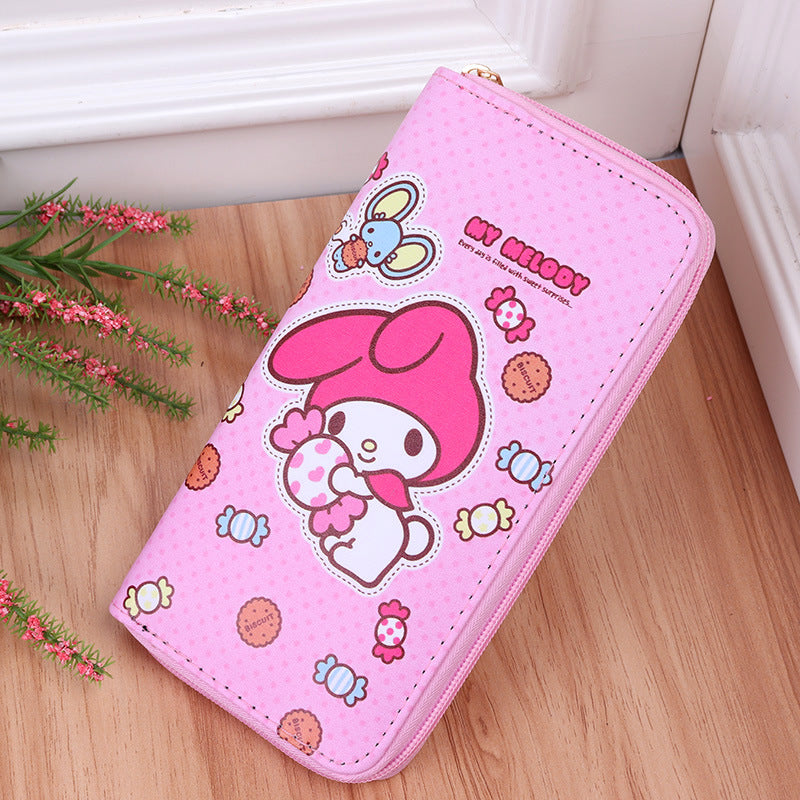 Wallet PU Cartoon Printing Long Zipper (M) Shengx006