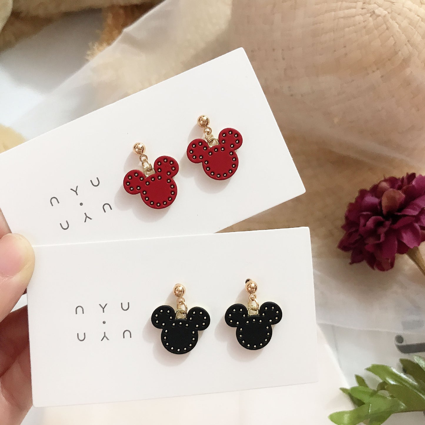 Alloy cartoon cute little bear earrings MYA-JiX027