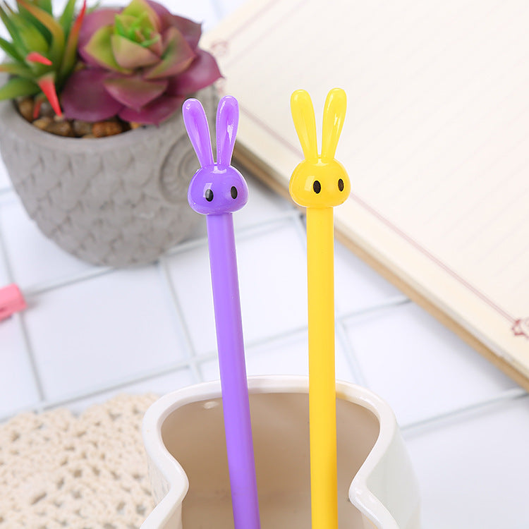 Ballpoint Pen Plastic Cute Long Ear Rabbit Gel Pen Liuj024