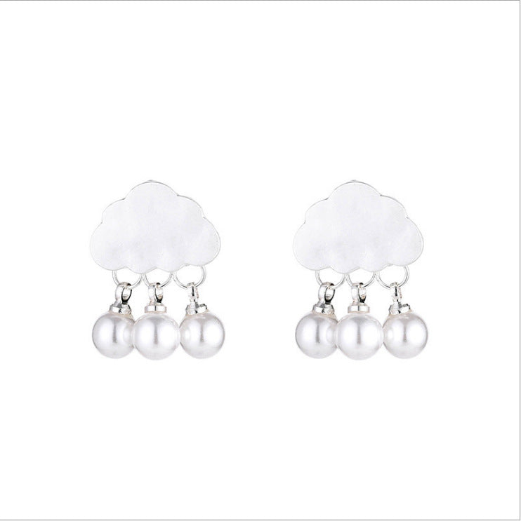 Alloy Cloud Raindrop Earrings (Minimo de Compra 2) MIC-HanC001