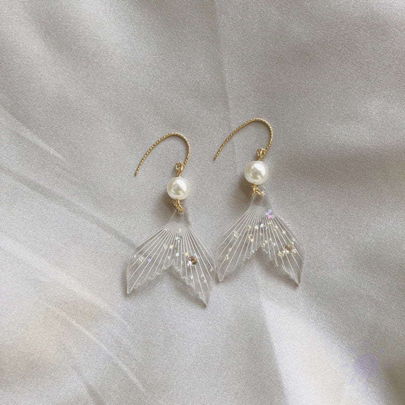 Acrylic Beauty Fish Tail Earrings MIC-WWHM034