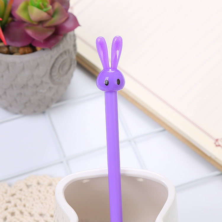 Ballpoint Pen Plastic Cute Long Ear Rabbit Gel Pen Liuj024