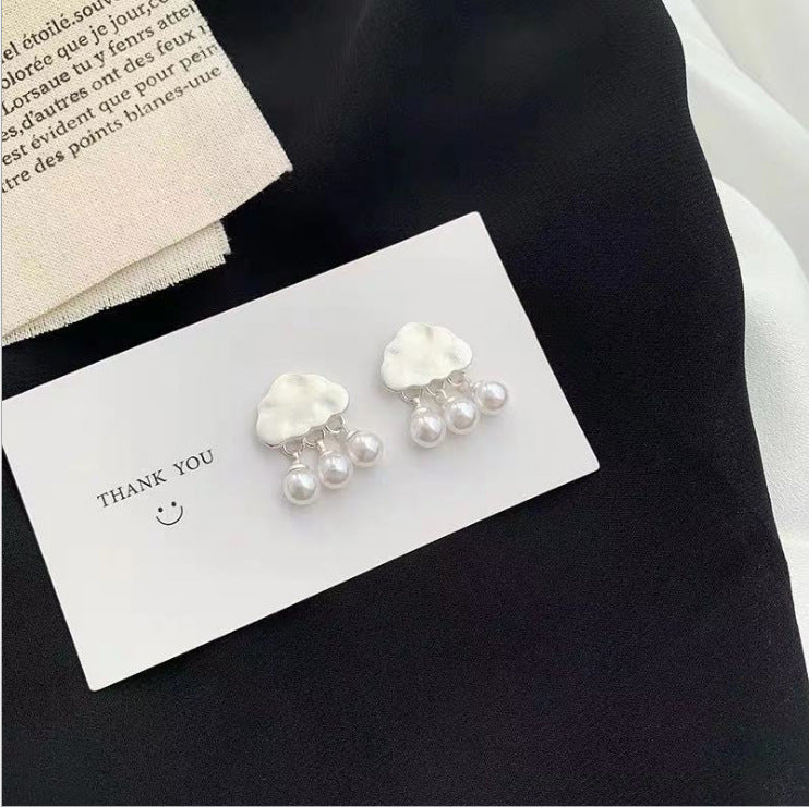 Alloy Cloud Raindrop Earrings (Minimo de Compra 2) MIC-HanC001