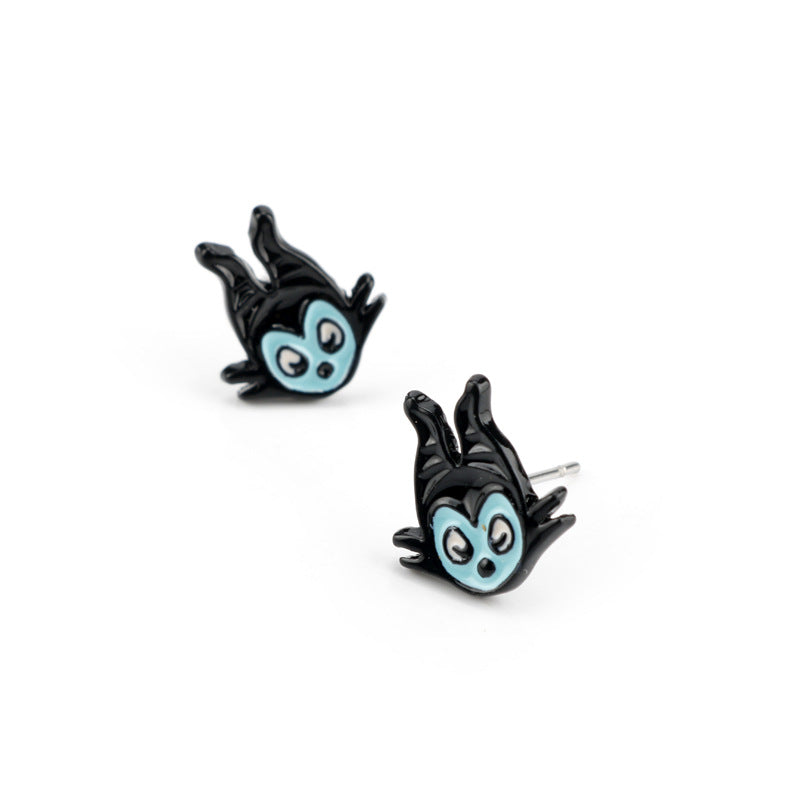 Alloy Cartoon Sleeping Charm Marlene Fitson Earrings MIC-HeY011