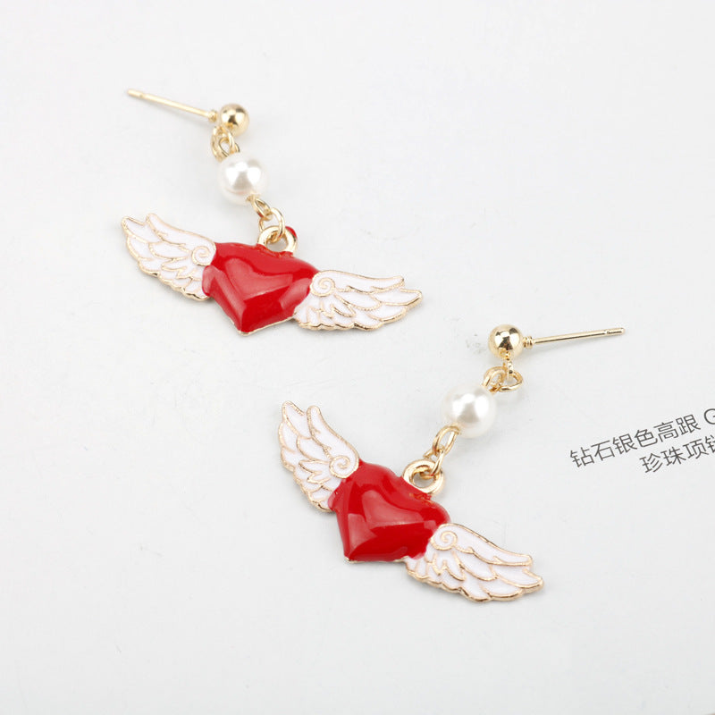 Alloy Angel Wing Earrings MYA-HeY010