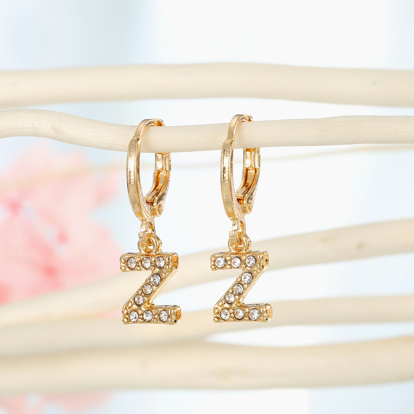 Alloy English Letter Earrings (Minimo de Compra 5) MIC-JueJ025