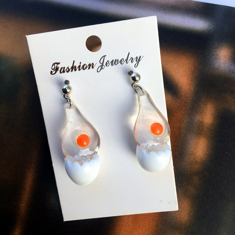 Acrylic Funny Imitation Egg Earrings (Minimo de Compra 2) MIC-ChouT043