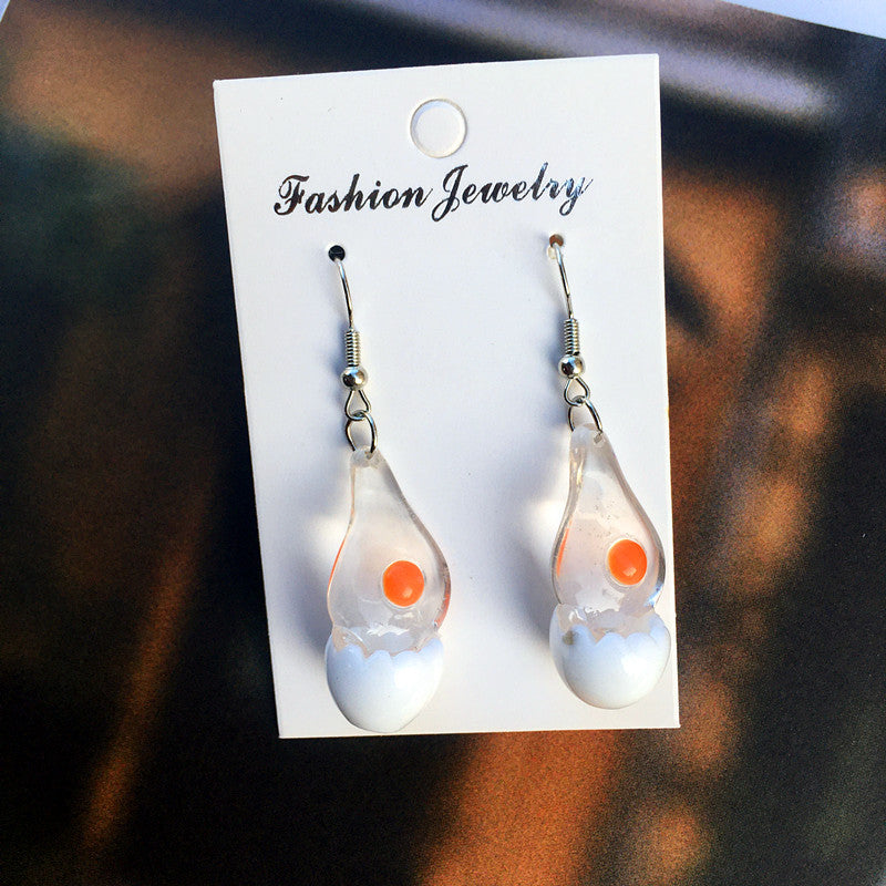 Acrylic Funny Imitation Egg Earrings (Minimo de Compra 2) MIC-ChouT043