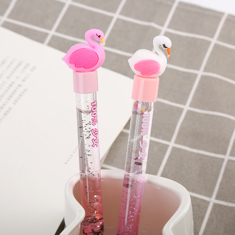 Cartoon Quicksand Plastic Silicone Ballpoint Pen Liuj010