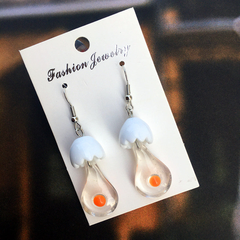 Acrylic Funny Imitation Egg Earrings (Minimo de Compra 2) MIC-ChouT043