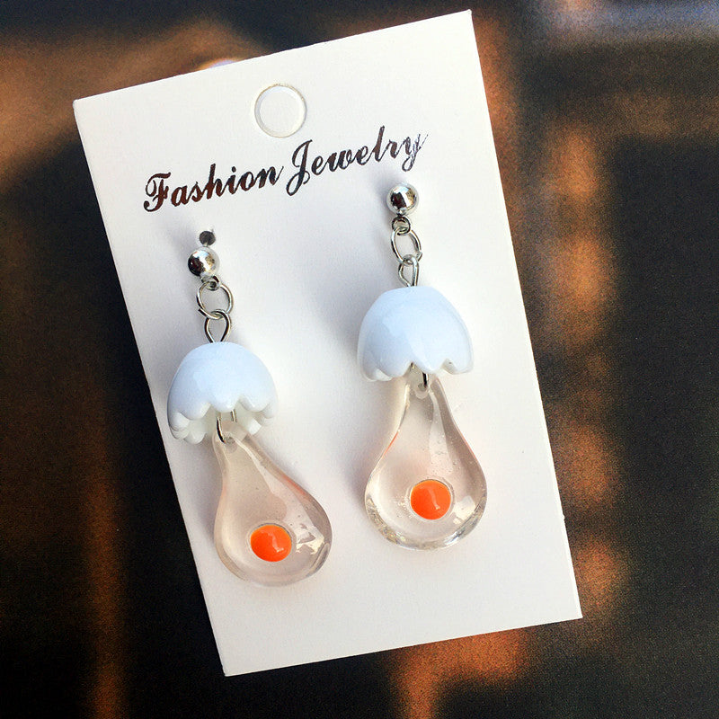 Acrylic Funny Imitation Egg Earrings (Minimo de Compra 2) MIC-ChouT043