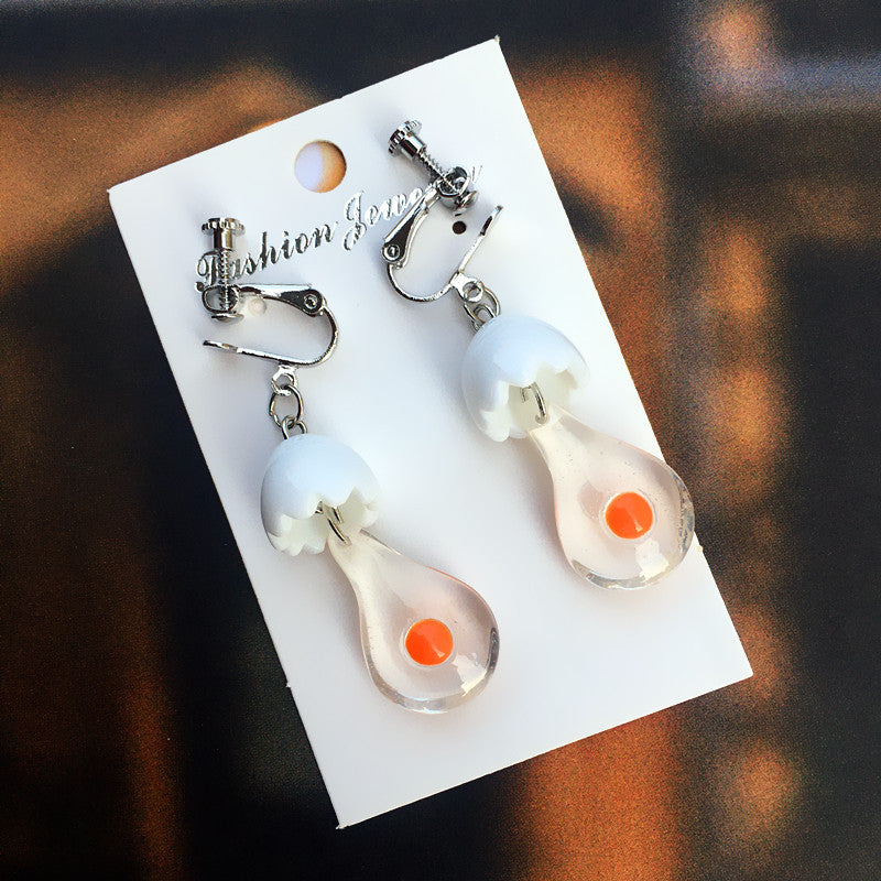 Acrylic Funny Imitation Egg Earrings (Minimo de Compra 2) MIC-ChouT043