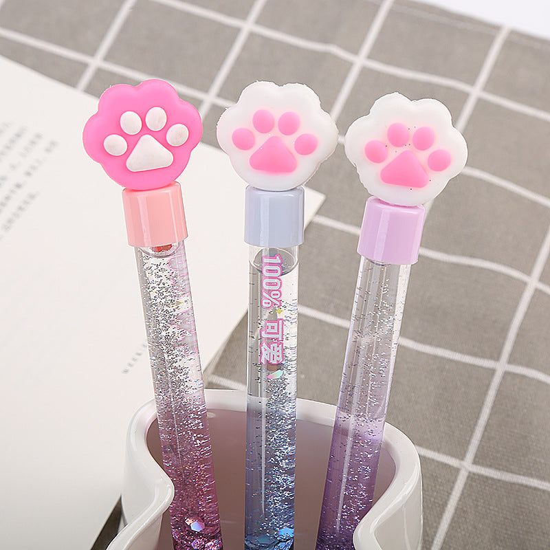 Cartoon Quicksand Plastic Silicone Ballpoint Pen Liuj010