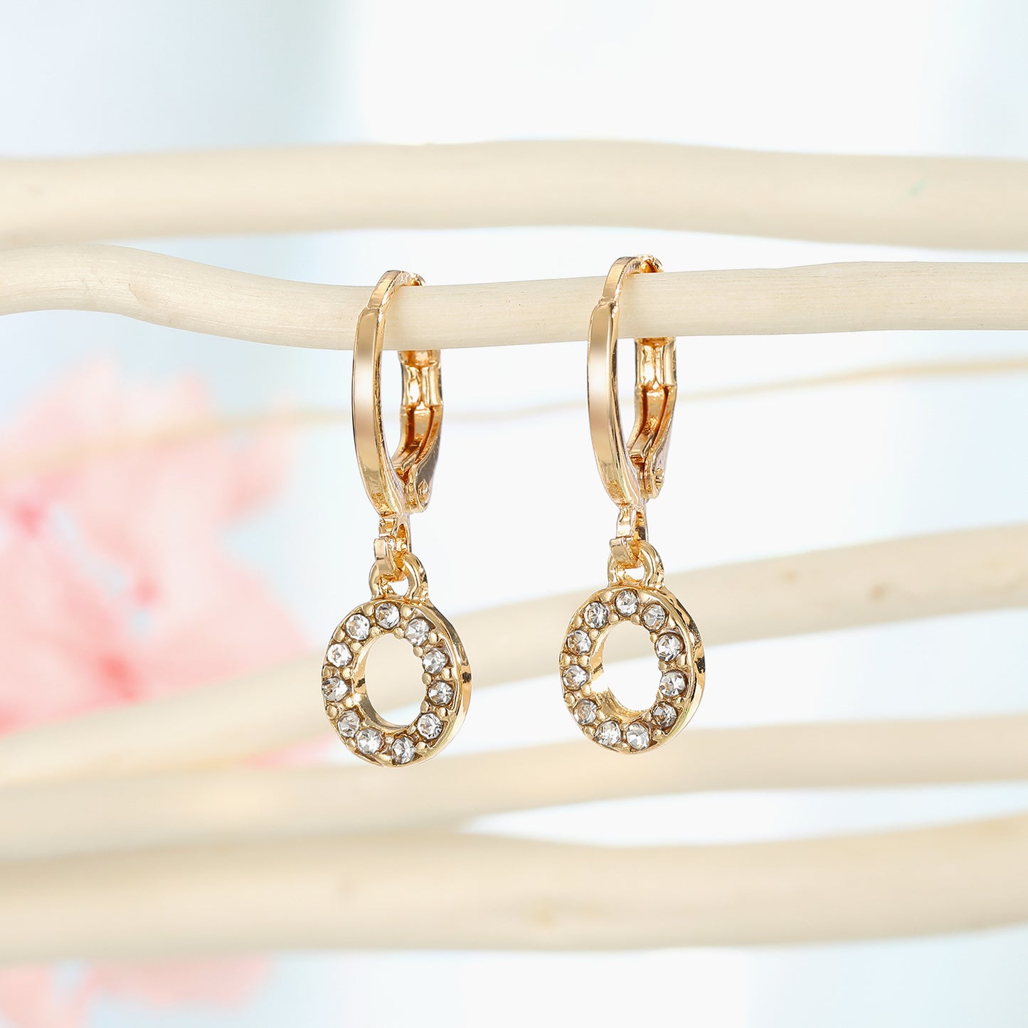 Alloy English Letter Earrings (Minimo de Compra 5) MIC-JueJ025