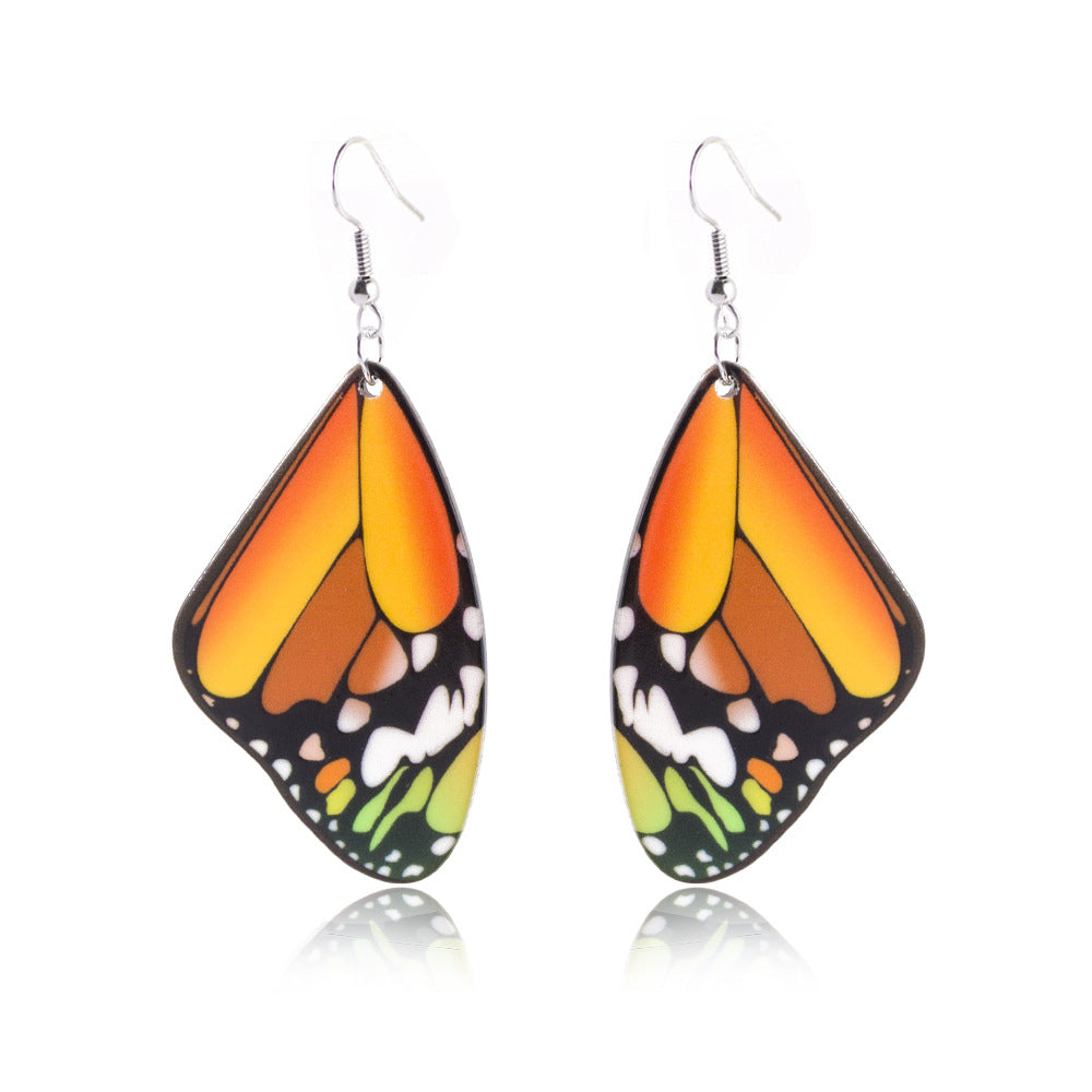 Earrings Alloy Explosion Personality Exaggerated Natural Butterfly Earrings 316L Stainless Steel YiD005