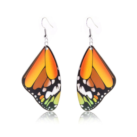 Earrings Alloy Explosion Personality Exaggerated Natural Butterfly Earrings 316L Stainless Steel YiD005