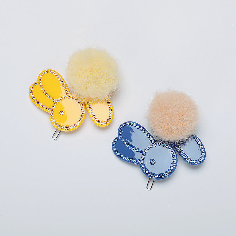 Plush French rabbit hair clip (Minimo de compra 2) MYA-PeiY004