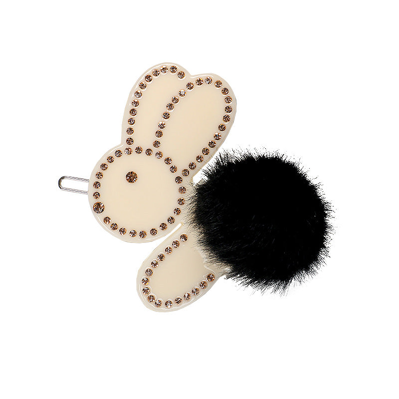 Plush French rabbit hair clip (Minimo de compra 2) MYA-PeiY004