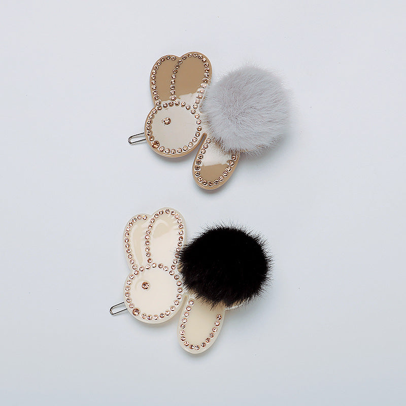 Plush French rabbit hair clip (Minimo de compra 2) MYA-PeiY004