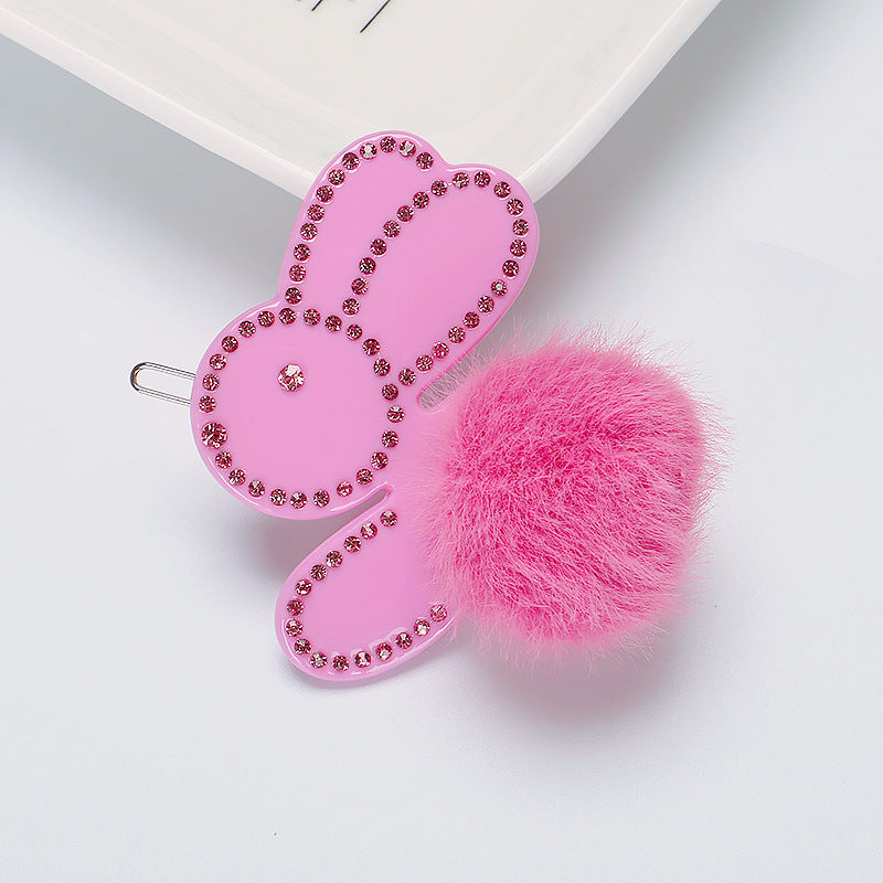 Plush French rabbit hair clip (Minimo de compra 2) MYA-PeiY004