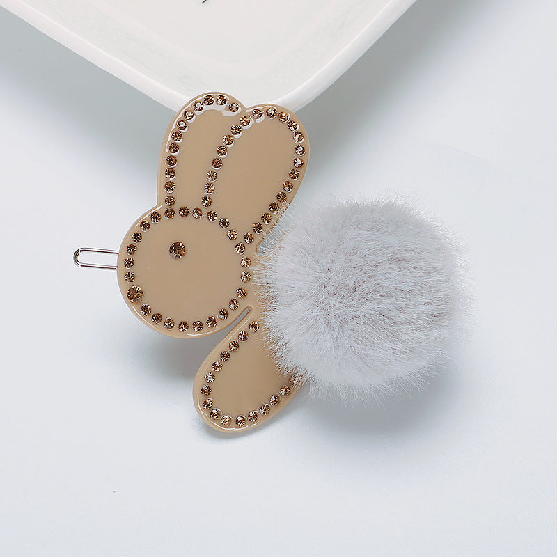 Plush French rabbit hair clip (Minimo de compra 2) MYA-PeiY004