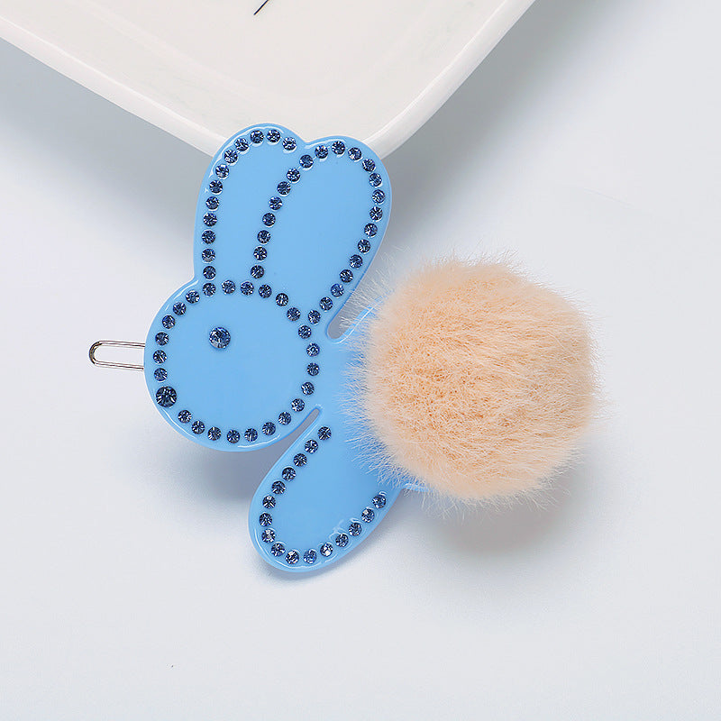 Plush French rabbit hair clip (Minimo de compra 2) MYA-PeiY004