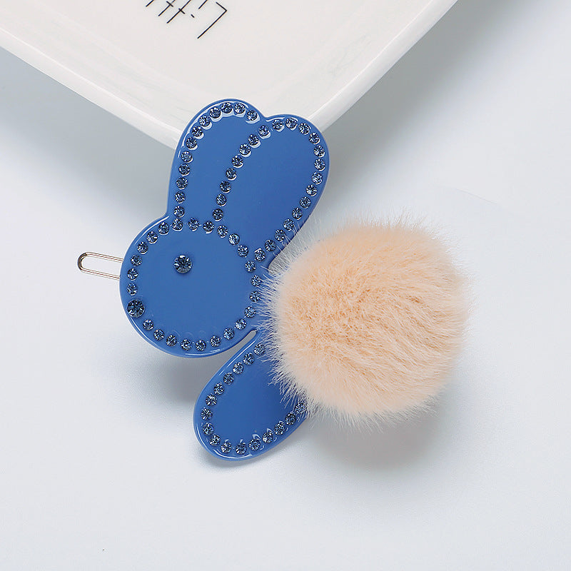 Plush French rabbit hair clip (Minimo de compra 2) MYA-PeiY004