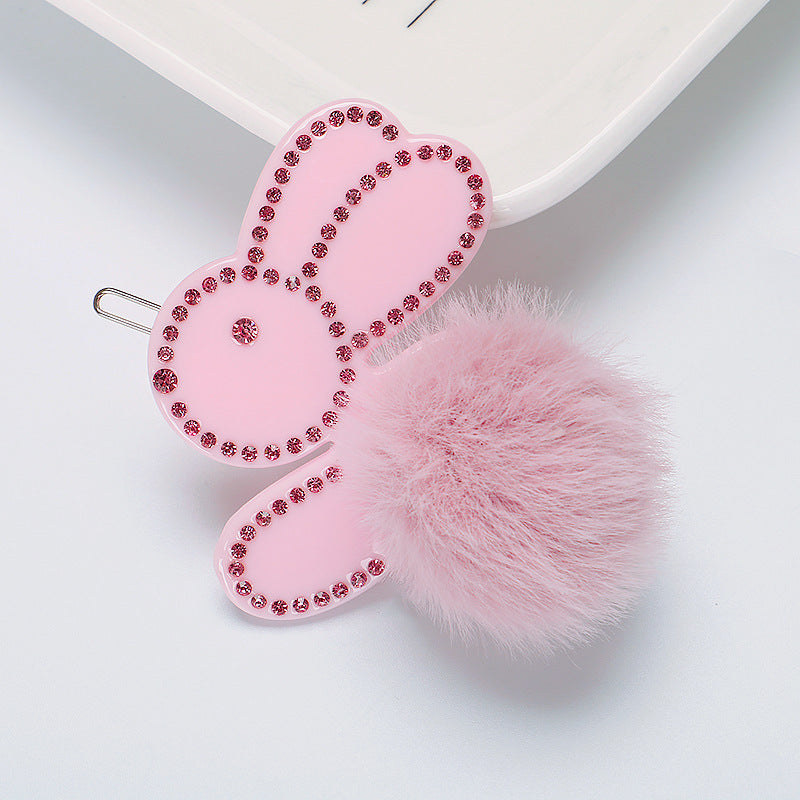 Plush French rabbit hair clip (Minimo de compra 2) MYA-PeiY004