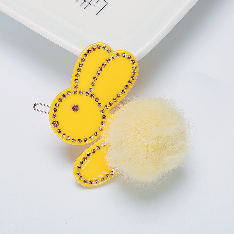 Plush French rabbit hair clip (Minimo de compra 2) MYA-PeiY004