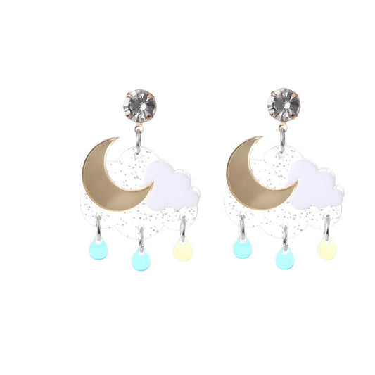 Acrylic fresh cloud earrings MIC-XueP059