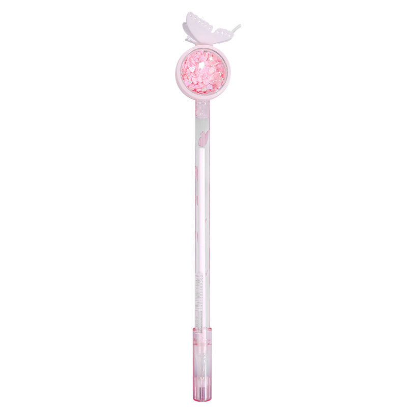 Sequin Butterfly Mosquito Repellent Plastic Ballpoint Pen Dichen002