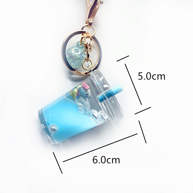 PVC cartoon floating oil keychain MYA-DMF011