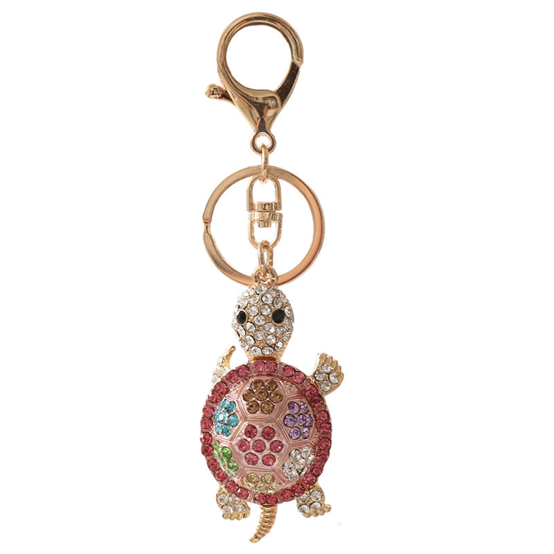 Lovely tortoise key ring with diamond  (Minimo de compra 2) MIC-ChaoK012