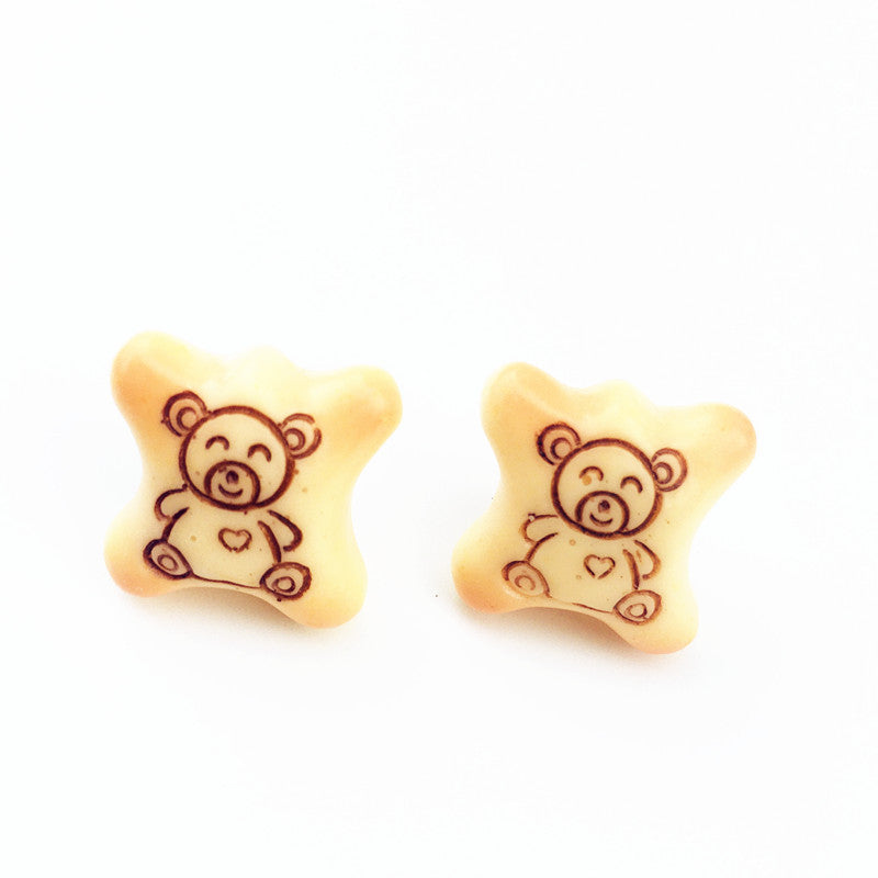 Resin Bear Biscuit Ear Clip (Minimo de Compra 2) MIC-ChouT022