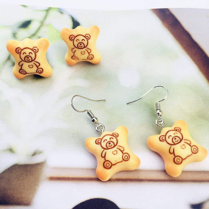 Resin Bear Biscuit Ear Clip (Minimo de Compra 2) MIC-ChouT022