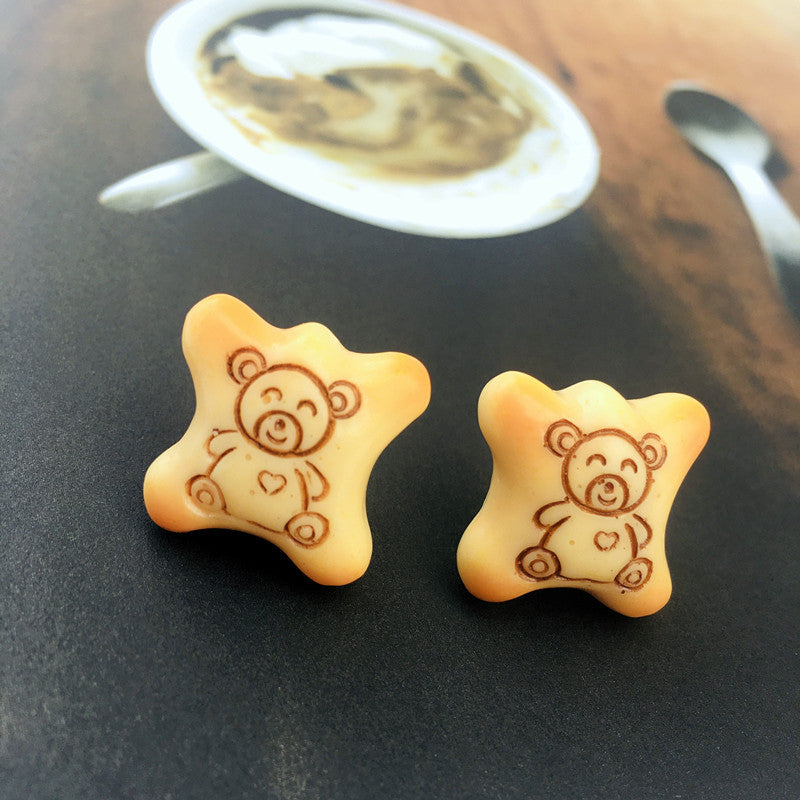 Resin Bear Biscuit Ear Clip (Minimo de Compra 2) MIC-ChouT022