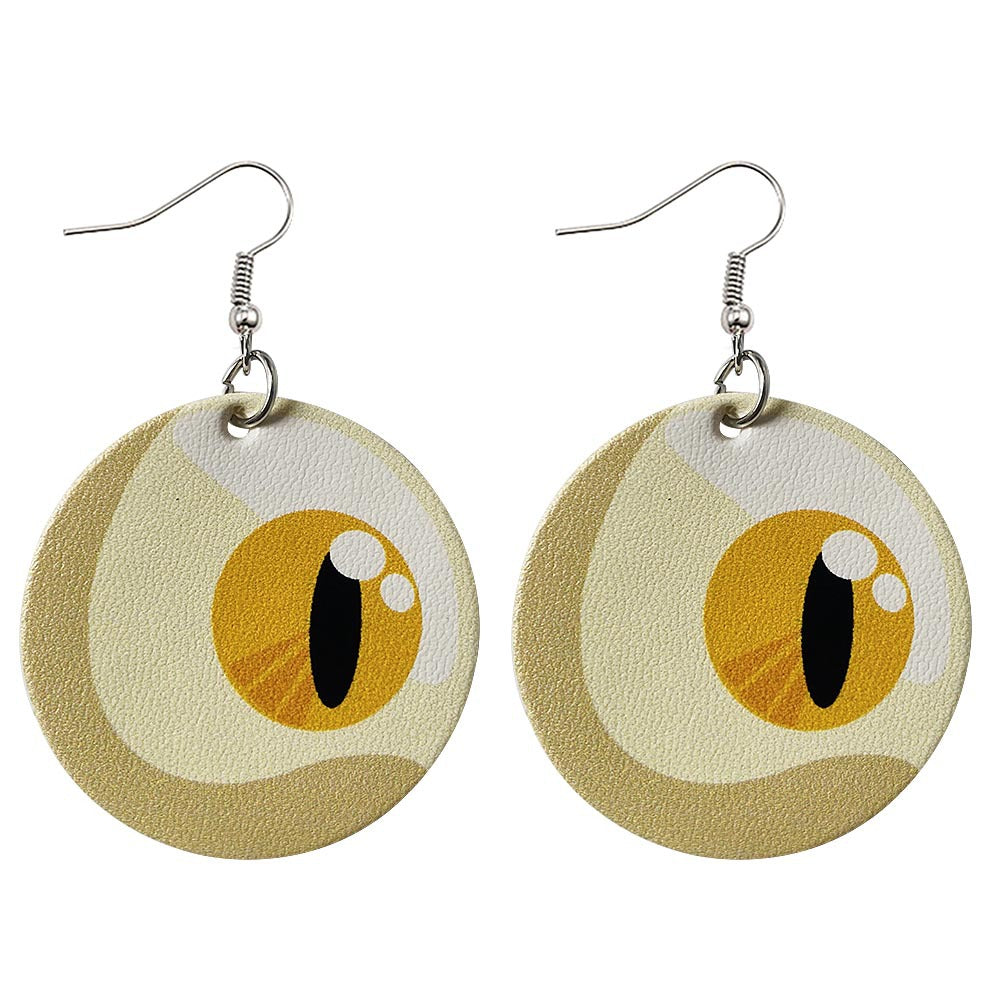 Acrylic Halloween pumpkin lantern double-sided earrings (Minimo de Compra 2) MIC-ChenY014