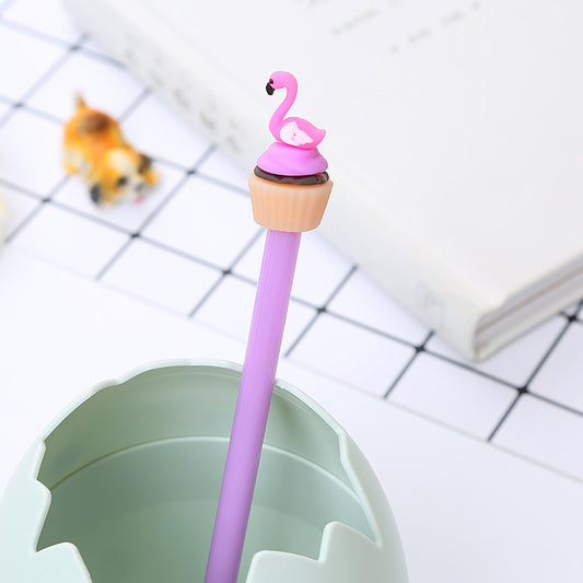 Flamingo Ice Cream Silicone Plastic Ballpoint Pen Liuj006