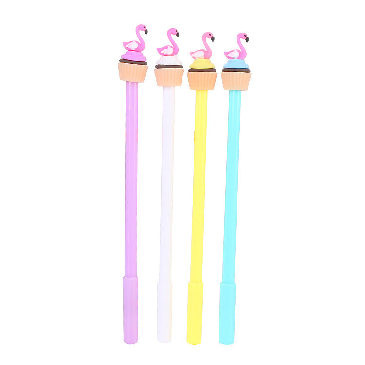 Flamingo Ice Cream Silicone Plastic Ballpoint Pen Liuj006