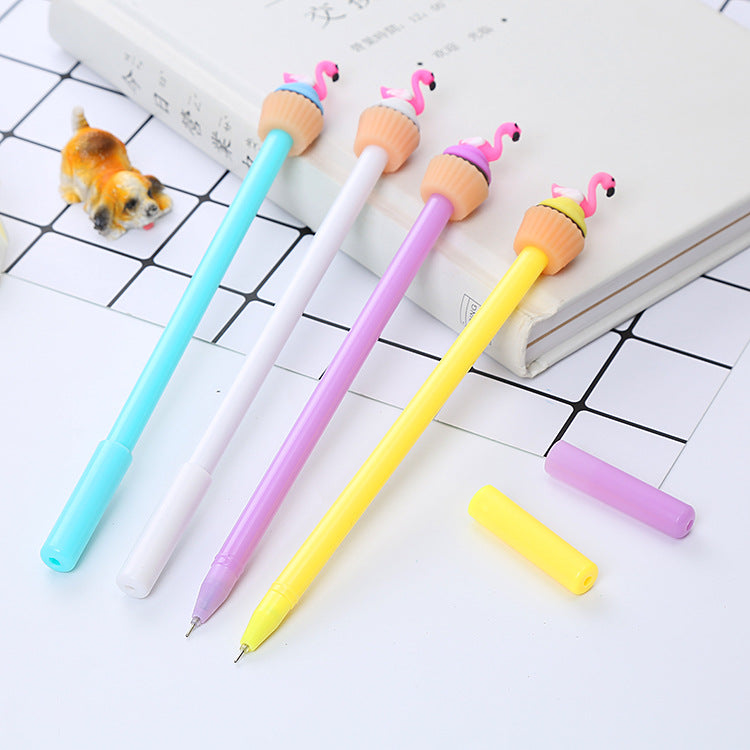 Flamingo Ice Cream Silicone Plastic Ballpoint Pen Liuj006