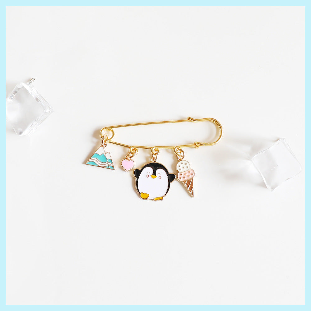 Alloy cartoon penguin polar bear brooch (Minimo de Compra 3) MIC-JiangL032