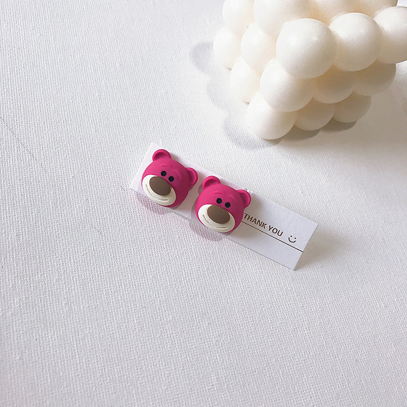 Resin Earrings Cute Cartoon Asymmetrical (M) MIC-shier008