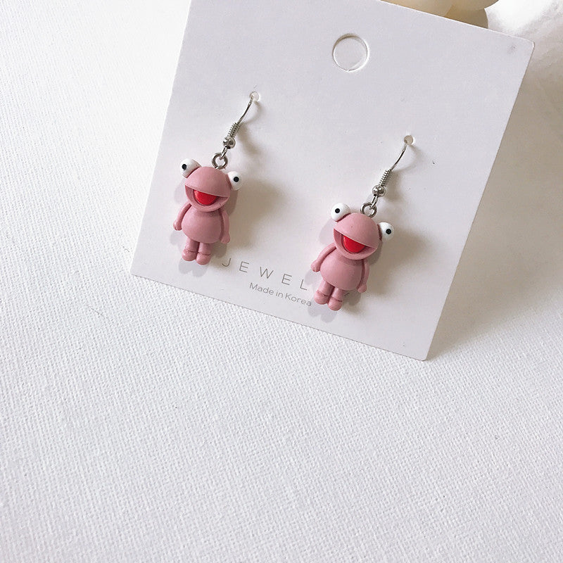 Resin Earrings Cute Cartoon Asymmetrical (M) MIC-shier008