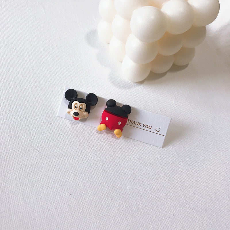 Resin Earrings Cute Cartoon Asymmetrical (M) MIC-shier008