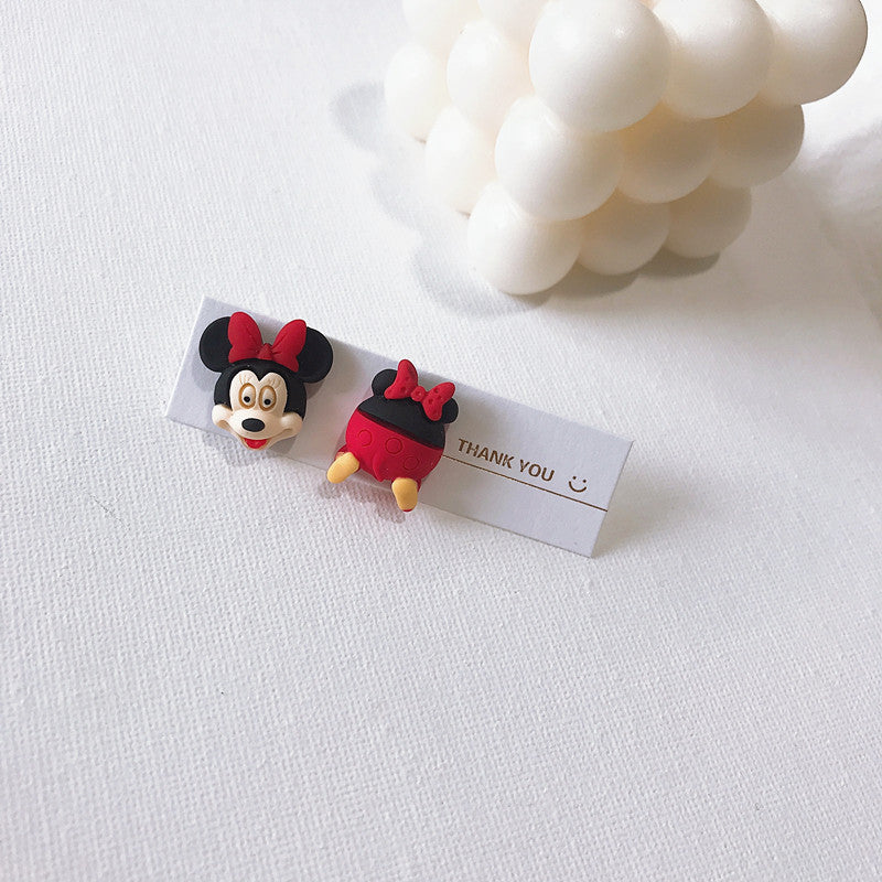 Resin Earrings Cute Cartoon Asymmetrical (M) MIC-shier008