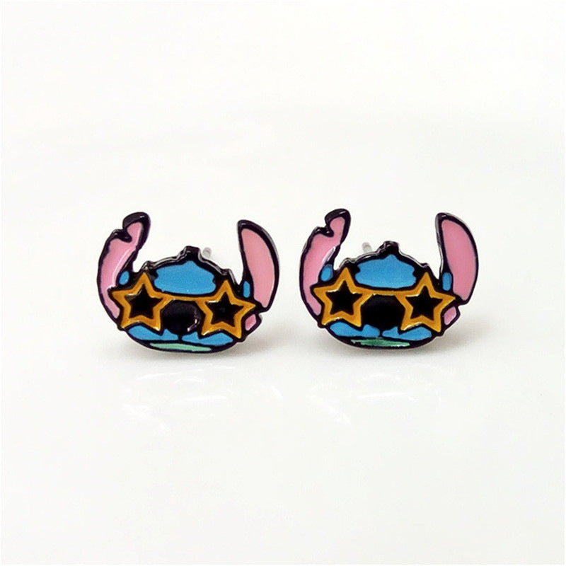 Earrings Cartoon Anime Stud Earrings QingT002