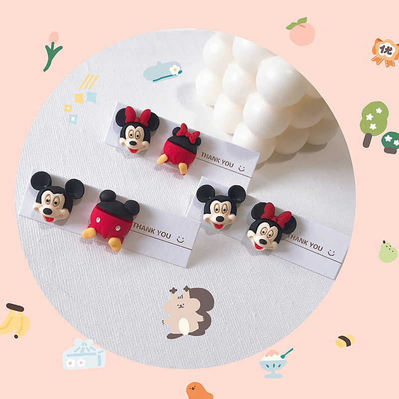 Resin Earrings Cute Cartoon Asymmetrical (M) MIC-shier008