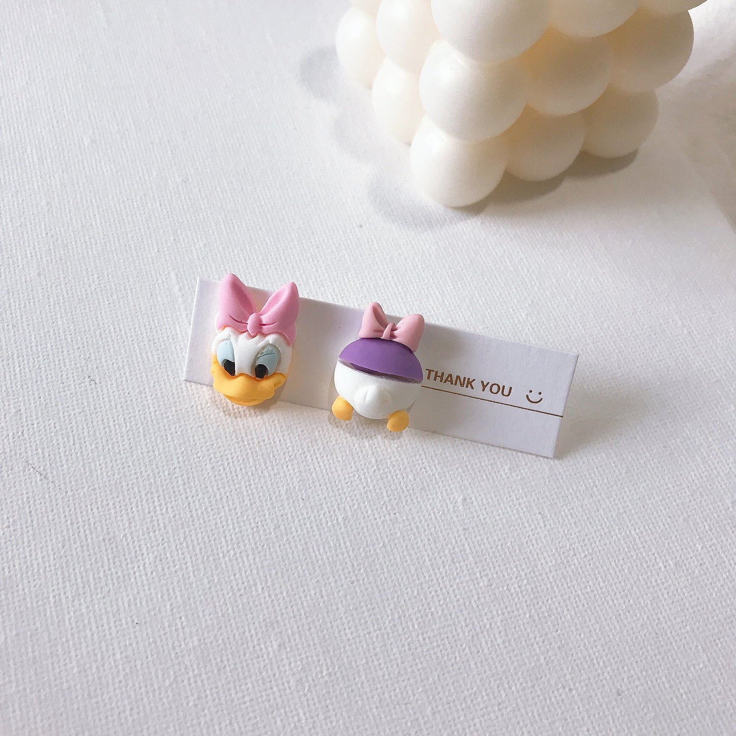 Resin Earrings Cute Cartoon Asymmetrical (M) MIC-shier008