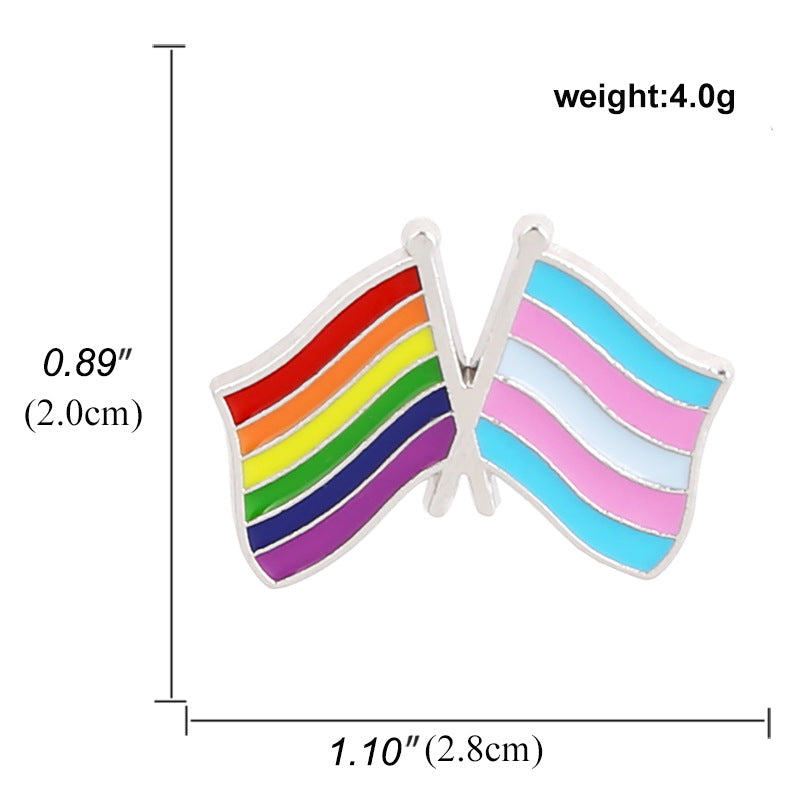 Alloy cartoon colorful flag brooch (Minimo de Compra 2) MIC-BaiF007