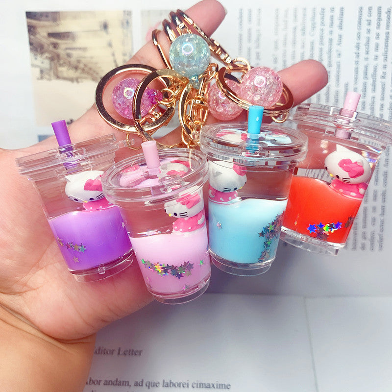 PVC cartoon floating oil keychain MIC-DMF006